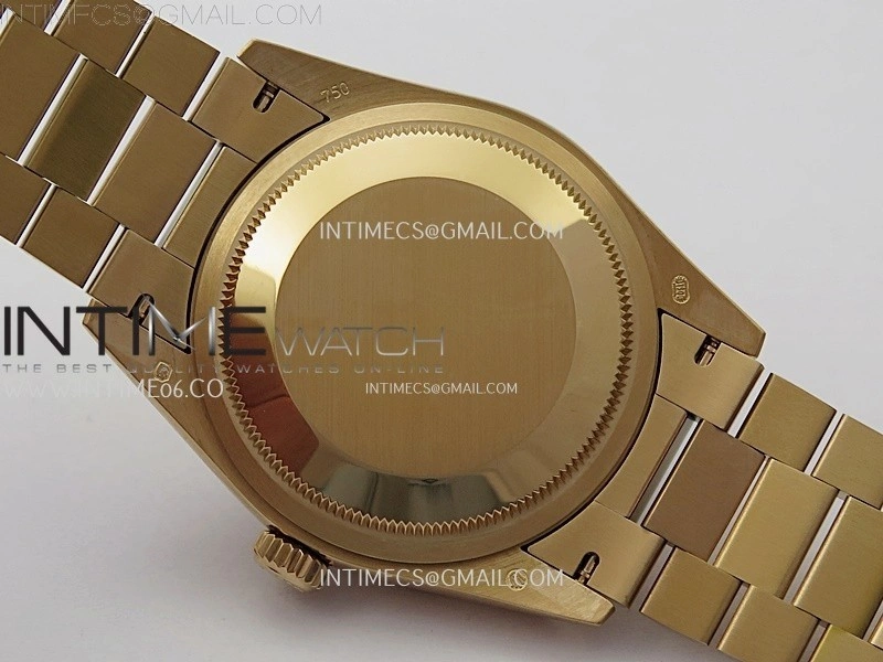 Day Date 128235 Gain Weight RG QF 1:1 Best Edition Champagne Dial Diamond Markers on RG President Bracelet