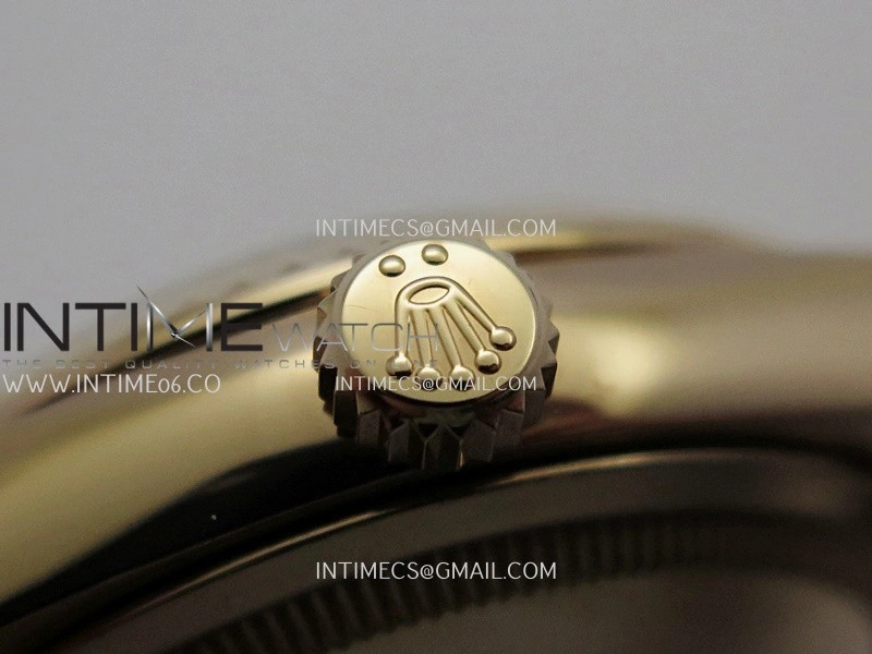 Day Date 128235 Gain Weight RG QF 1:1 Best Edition Green Dial Roman Markers On RG President Bracelet A2836