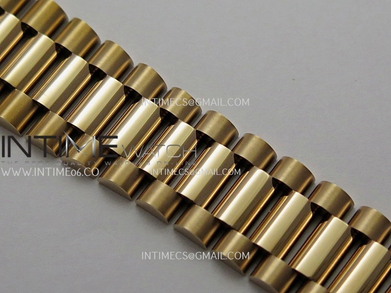 Day Date 128235 Gain Weight RG QF 1:1 Best Edition Green Dial Roman Markers On RG President Bracelet A2836