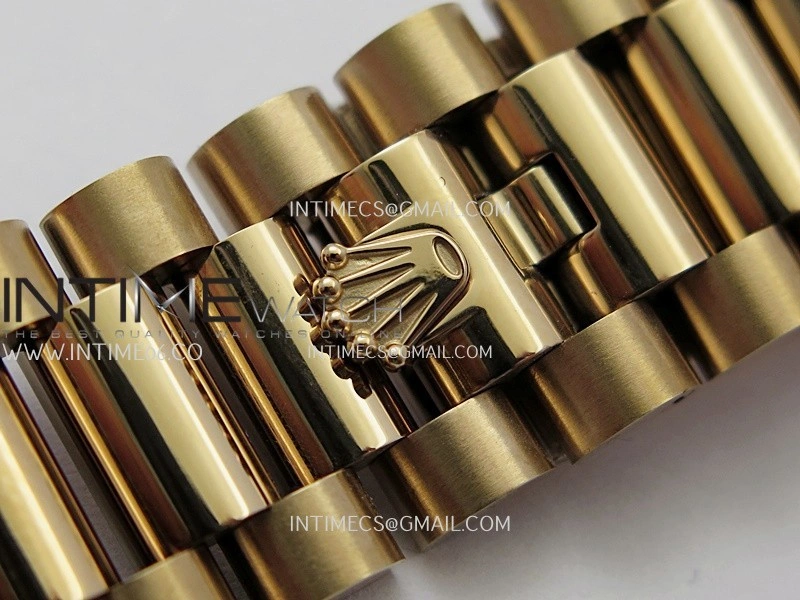 Day Date 128235 Gain Weight RG QF 1:1 Best Edition Green Dial Roman Markers On RG President Bracelet A2836