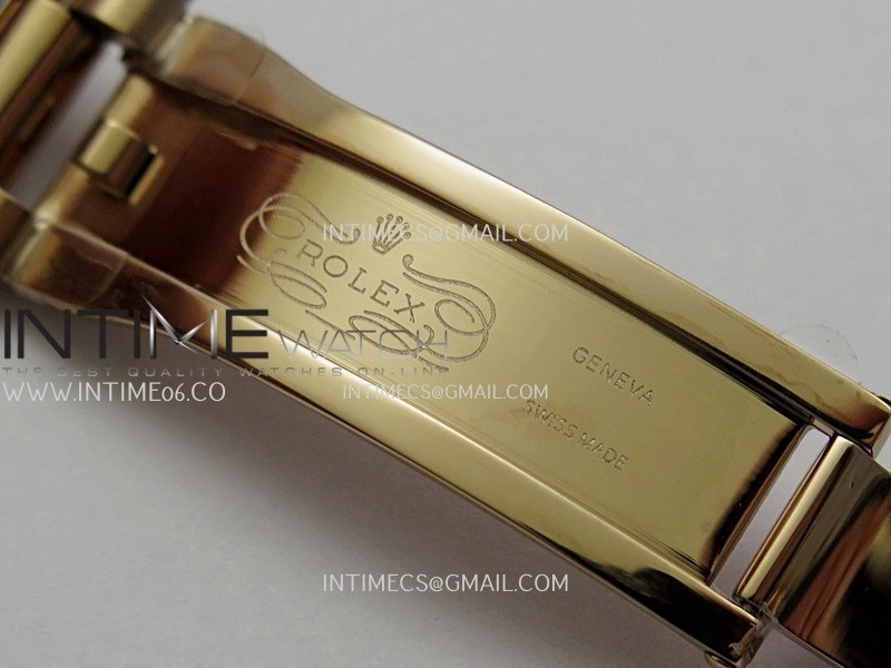Day Date 128235 Gain Weight RG QF 1:1 Best Edition Green Dial Roman Markers On RG President Bracelet A2836