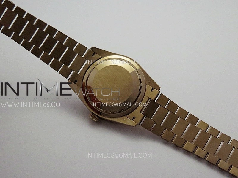 Day Date 128235 Gain Weight RG QF 1:1 Best Edition Green Dial Roman Markers On RG President Bracelet A2836