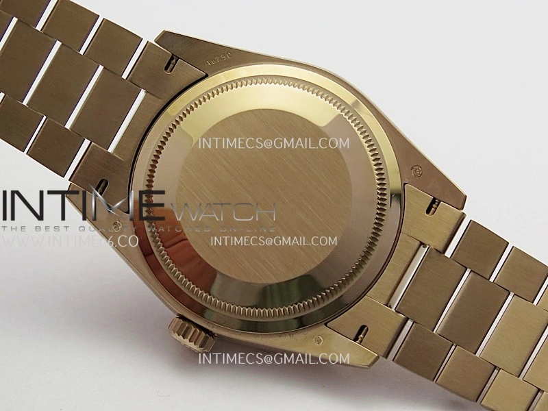 Day Date 128235 Gain Weight RG QF 1:1 Best Edition Green Dial Roman Markers On RG President Bracelet A2836