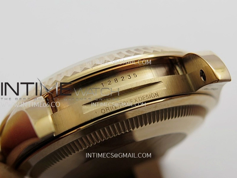 Day Date 128235 Gain Weight RG QF 1:1 Best Edition Green Dial Roman Markers On RG President Bracelet A2836