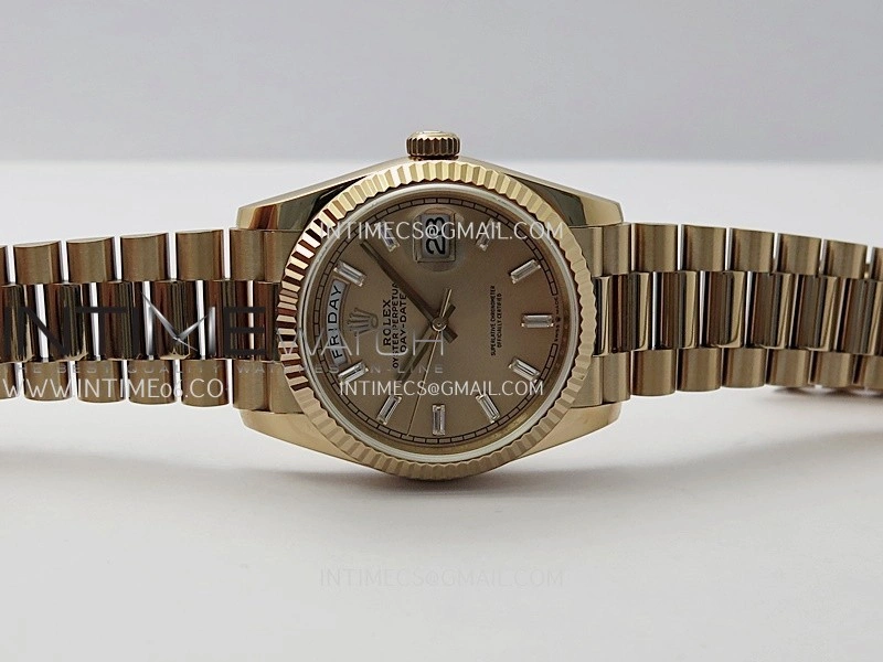 Day Date 128235 Gain Weight RG QF 1:1 Best Edition RG Dial T Diamond Marker On RG President Bracelet A2836