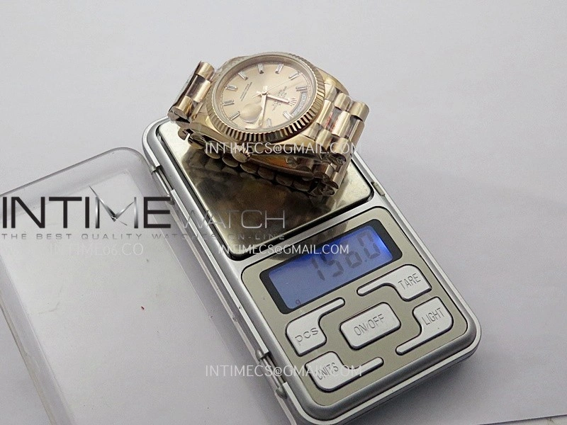 Day Date 128235 Gain Weight RG QF 1:1 Best Edition RG Dial T Diamond Marker On RG President Bracelet A2836