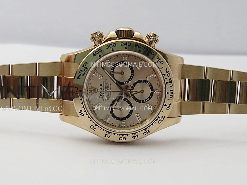 Daytona 126505 Gain Weight RG QF 1:1 Best Edition RG Black Dial T Crystal Markers On RG Bracelet SH4131 V6