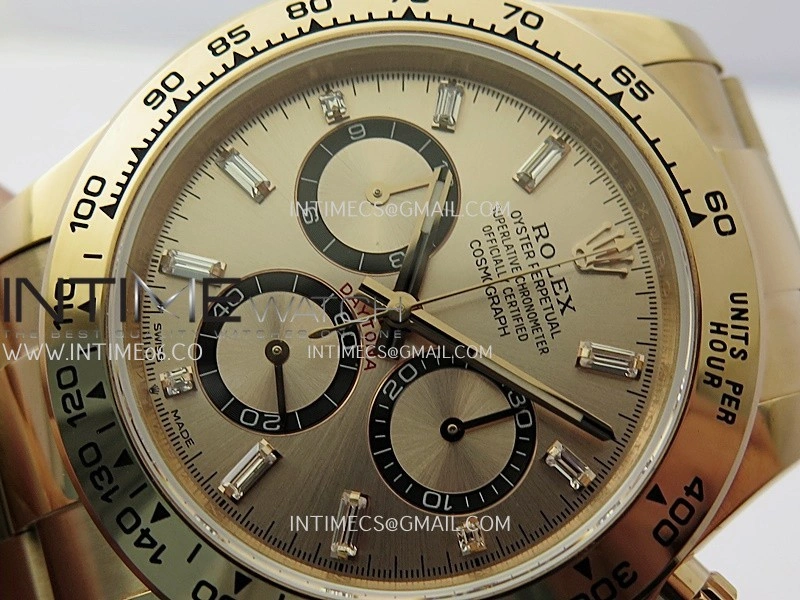 Daytona 126505 Gain Weight RG QF 1:1 Best Edition RG Black Dial T Crystal Markers On RG Bracelet SH4131 V6