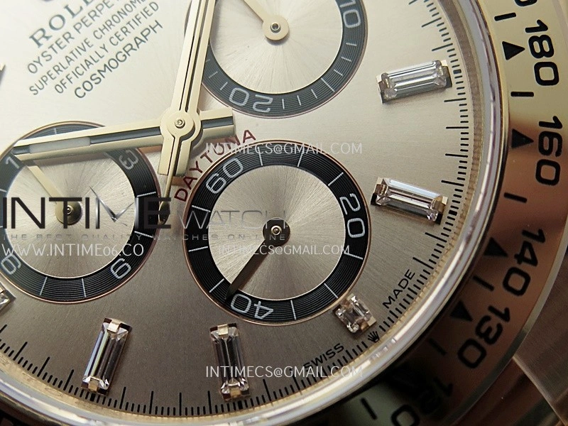 Daytona 126505 Gain Weight RG QF 1:1 Best Edition RG Black Dial T Crystal Markers On RG Bracelet SH4131 V6