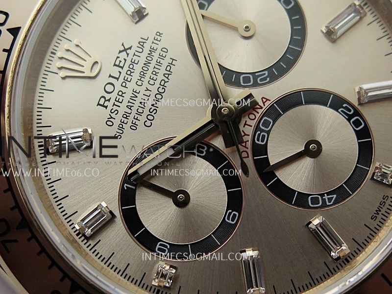 Daytona 126505 Gain Weight RG QF 1:1 Best Edition RG Black Dial T Crystal Markers On RG Bracelet SH4131 V6