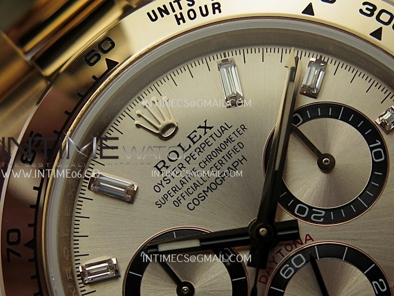 Daytona 126505 Gain Weight RG QF 1:1 Best Edition RG Black Dial T Crystal Markers On RG Bracelet SH4131 V6