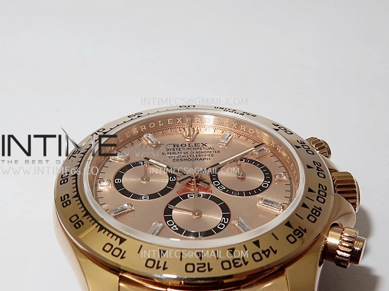Daytona 126505 Gain Weight RG QF 1:1 Best Edition RG Black Dial T Crystal Markers On RG Bracelet SH4131 V6