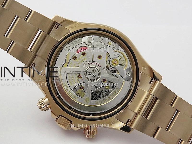 Daytona 126505 Gain Weight RG QF 1:1 Best Edition RG Black Dial T Crystal Markers On RG Bracelet SH4131 V6