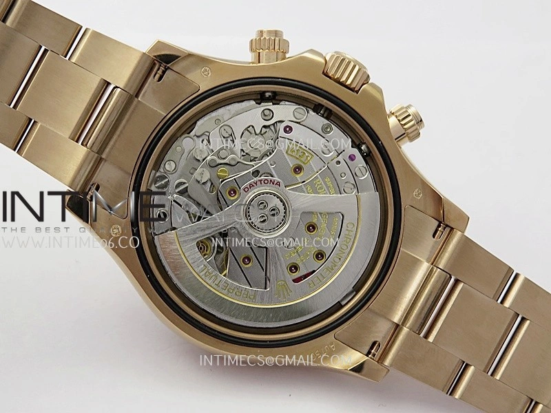 Daytona 126505 Gain Weight RG QF 1:1 Best Edition RG Black Dial T Crystal Markers On RG Bracelet SH4131 V6