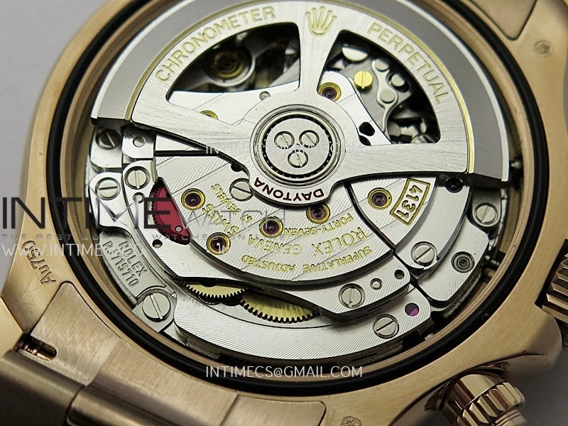 Daytona 126505 Gain Weight RG QF 1:1 Best Edition RG Black Dial T Crystal Markers On RG Bracelet SH4131 V6