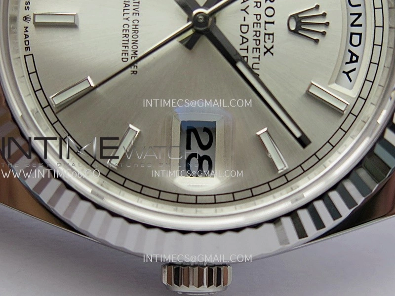 Day Date 228239 40mm Gain Weight V3 THBF 1:1 Best Edition Silver Dial Stick Marker On President Bracelet VR3255