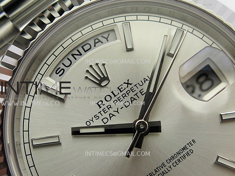 Day Date 228239 40mm Gain Weight V3 THBF 1:1 Best Edition Silver Dial Stick Marker On President Bracelet VR3255