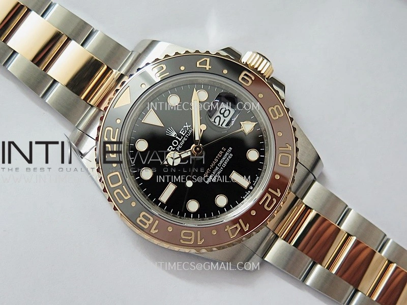 GMT-Master II 126711 CHNR Gain Weight VSF 1:1 Best Edition Black Dial On SS RG Oyster Bracelet Super Clone DD3285 CHS