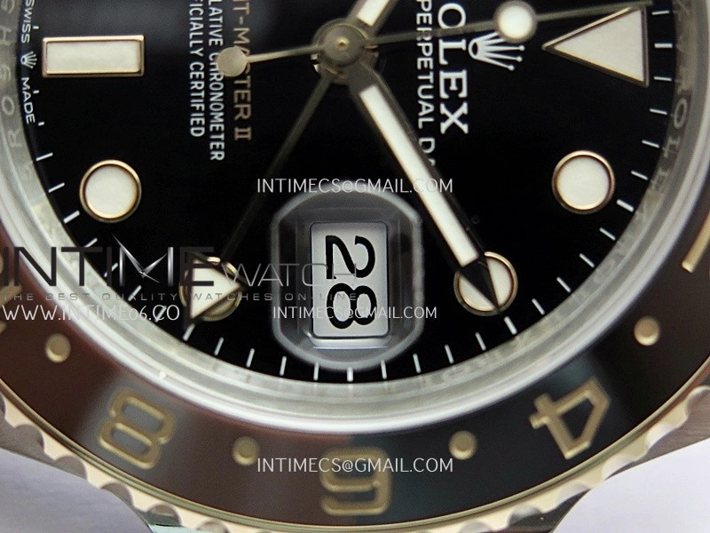 GMT-Master II 126711 CHNR Gain Weight VSF 1:1 Best Edition Black Dial On SS RG Oyster Bracelet Super Clone DD3285 CHS