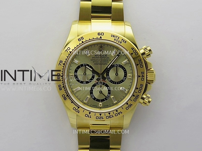 Daytona 126508 Gain Weight YG QF 1:1 Best Edition YG Black Dial T Crystal Markers On YG Bracelet SH4131 V6