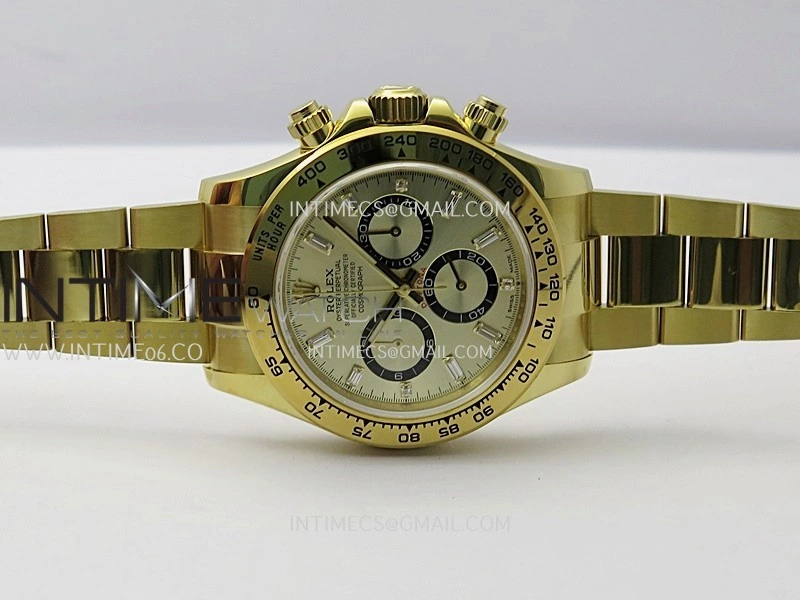 Daytona 126508 Gain Weight YG QF 1:1 Best Edition YG Black Dial T Crystal Markers On YG Bracelet SH4131 V6