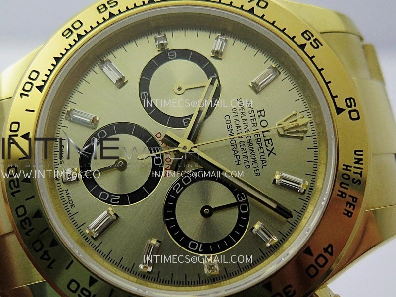 Daytona 126508 Gain Weight YG QF 1:1 Best Edition YG Black Dial T Crystal Markers On YG Bracelet SH4131 V6
