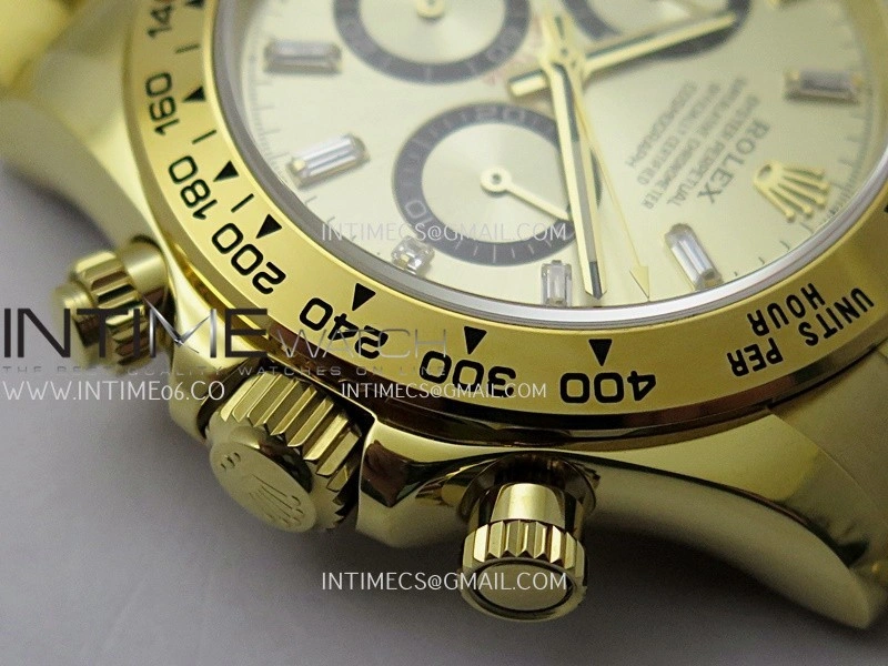 Daytona 126508 Gain Weight YG QF 1:1 Best Edition YG Black Dial T Crystal Markers On YG Bracelet SH4131 V6