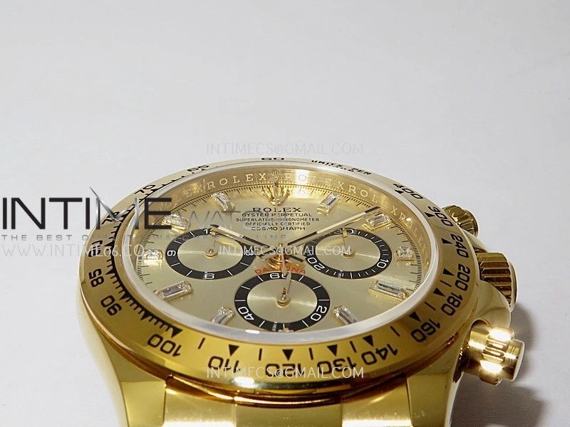 Daytona 126508 Gain Weight YG QF 1:1 Best Edition YG Black Dial T Crystal Markers On YG Bracelet SH4131 V6