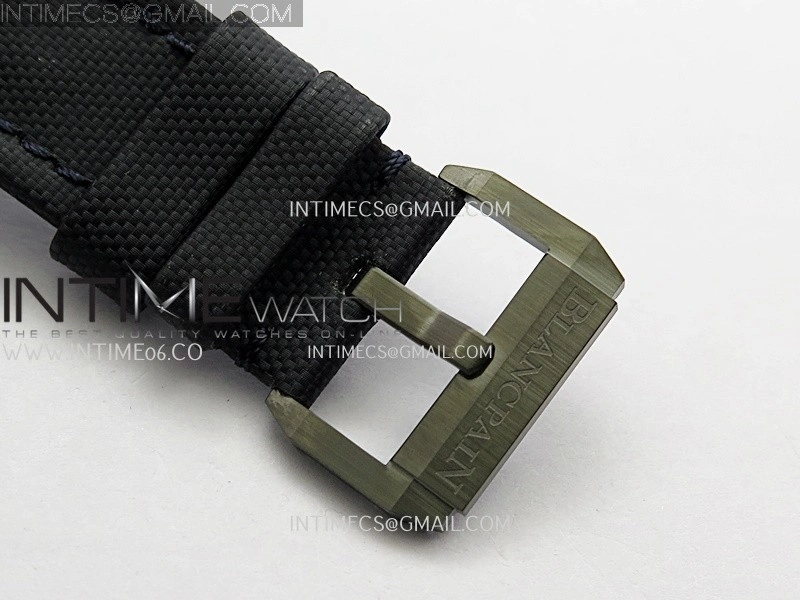 Fifty Fathoms Bathyscape Titanium Ceramic Bezel GF 1:1 Best Edition Blue Dial On Nylon Strap A1315