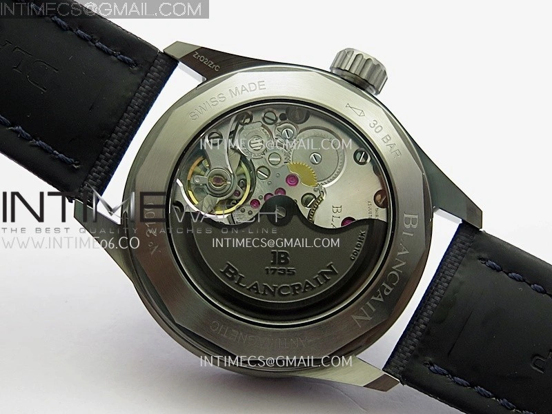 Fifty Fathoms Bathyscape Titanium Ceramic Bezel GF 1:1 Best Edition Blue Dial On Nylon Strap A1315