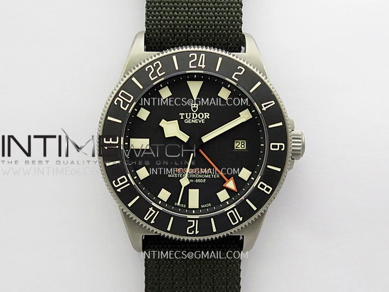 Pelagos M2542G247NU-0002 Ti B12 1:1 Best Edition Black dial Black Ceramic Bezel On Nylon Strap Miyota A2836