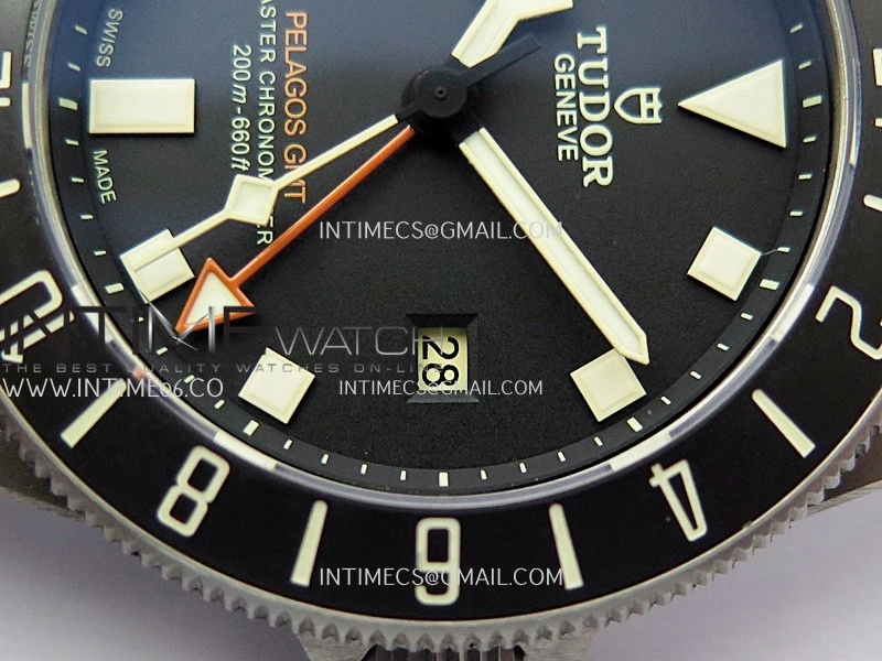 Pelagos M2542G247NU-0002 Ti B12 1:1 Best Edition Black dial Black Ceramic Bezel On Nylon Strap Miyota A2836