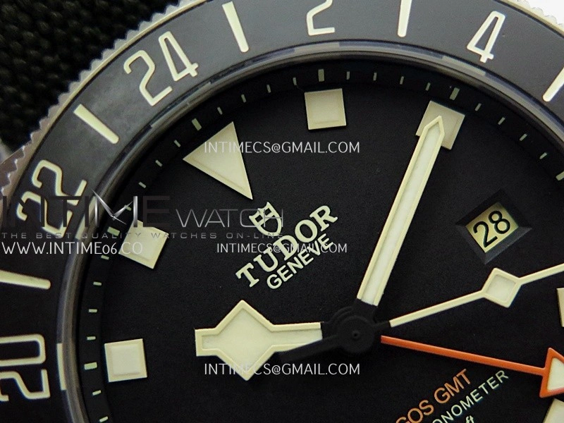 Pelagos M2542G247NU-0002 Ti B12 1:1 Best Edition Black dial Black Ceramic Bezel On Nylon Strap Miyota A2836