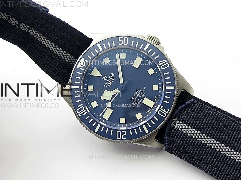 Pelagos M25707B 23-0001 Ti M+F 1:1 V4 Best Edition Blue dial Blue Ceramic Bezel on Nylon Strap Miyota 8N-24