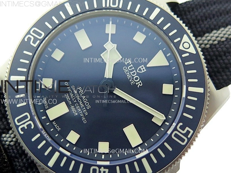 Pelagos M25707B 23-0001 Ti M+F 1:1 V4 Best Edition Blue dial Blue Ceramic Bezel on Nylon Strap Miyota 8N-24