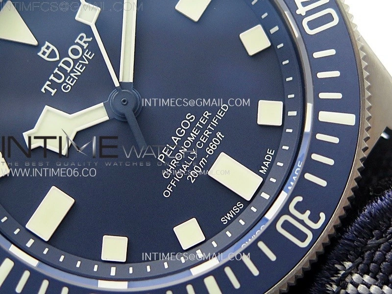 Pelagos M25707B 23-0001 Ti M+F 1:1 V4 Best Edition Blue dial Blue Ceramic Bezel on Nylon Strap Miyota 8N-24
