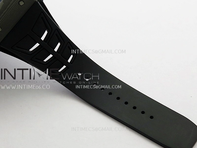RM035-02 Black NTPT Black Crown Umi Office 1:1 Best Edition Skeleton Dial On Black Rubber Strap RMAL1 SuperClone V2