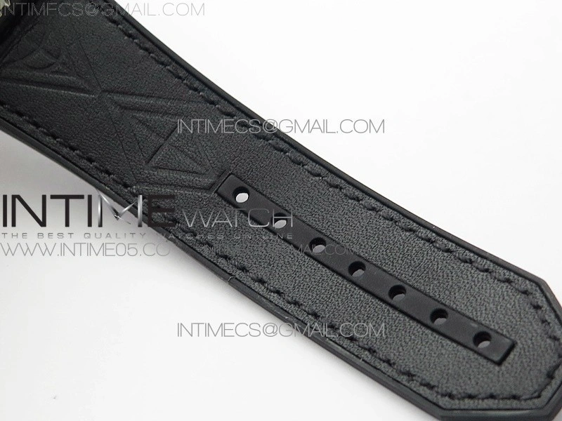 Big Bang Sang Bleu Ti WWF 1:1 Best Edition Black Skeletonal Dial On Black Gummy Strap Asian HB1213 V2