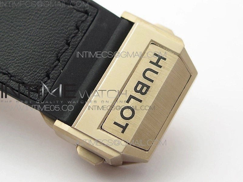 Big Bang Sang Bleu RG Ti WWF 1:1 Best Edition Black Skeletonal Dial On Black Gummy Strap Asian HB1213 V2
