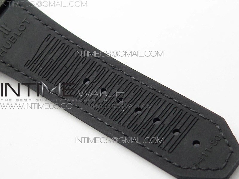Big Bang Sang Bleu DLC Ti WWF 1:1 Best Edition Black Skeletonal Dial On Black Gummy Strap Asian HB1213 V2