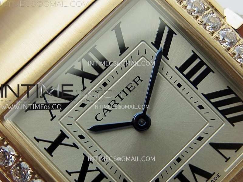 Tank Francaise Ladies 27mm Diamond Bezel RG 8848F 1:1 Best Edition Silver Dial on RG Bracelet Ronda Quartz V2