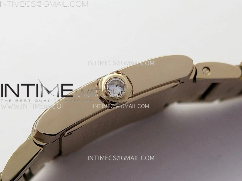 Tank Francaise Ladies 27mm Diamond Bezel RG 8848F 1:1 Best Edition Silver Dial on RG Bracelet Ronda Quartz V2