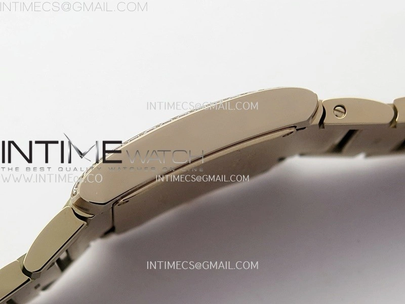 Tank Francaise Ladies 27mm Diamond Bezel RG 8848F 1:1 Best Edition Silver Dial on RG Bracelet Ronda Quartz V2