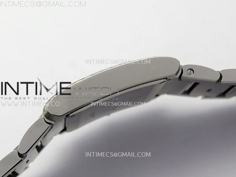 Tank Francaise Ladies 27mm Diamond Bezel SS 8848F 1:1 Best Edition Silver Dial on SS Bracelet Ronda Quartz V2