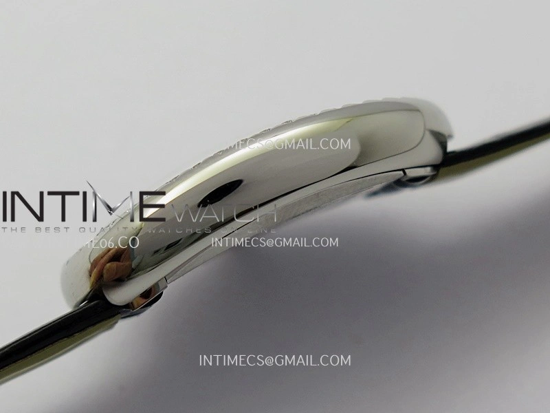 Baignoire Watch Diamond Bezel SS AF 1:1 Best Edition Silver Dial On Black Croco Strap RONDA Quartz