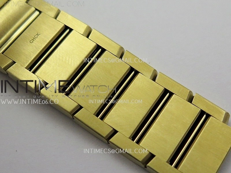 Tank Francaise Ladies 27mm Diamond Bezel YG 8848F 1:1 Best Edition Silver Dial on YG Bracelet Ronda Quartz V2