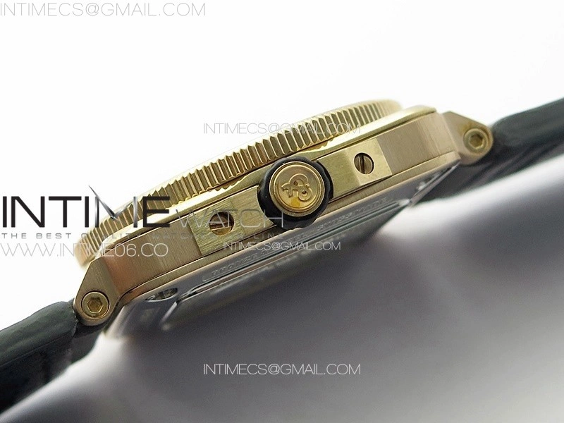 BR 03-92 Diver Ceramic Bezel Bronze B12 1:1 Best Edition Green Dial on Gray Leather Strap MIYOTA 9015