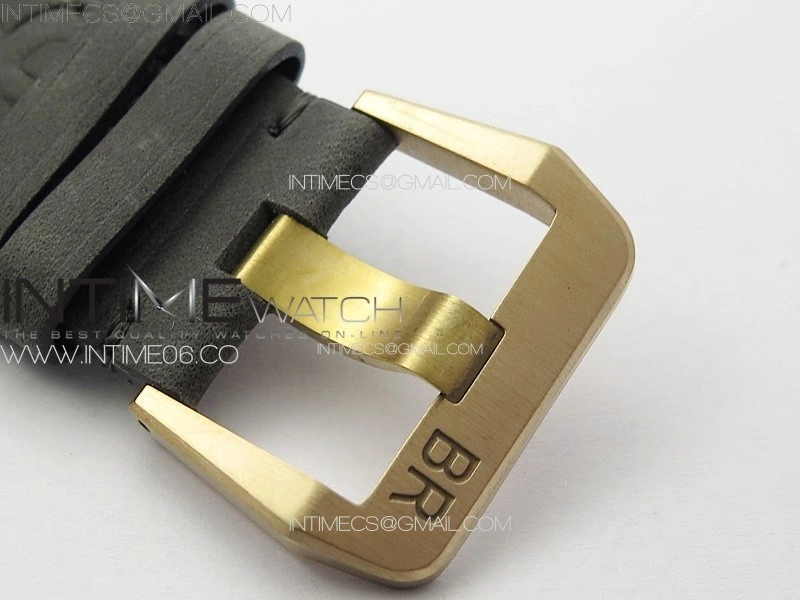 BR 03-92 Diver Ceramic Bezel Bronze B12 1:1 Best Edition Green Dial on Gray Leather Strap MIYOTA 9015