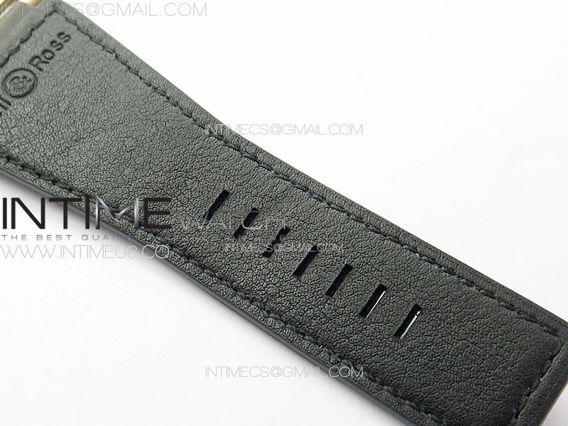 BR 03-92 Diver Ceramic Bezel Bronze B12 1:1 Best Edition Green Dial on Gray Leather Strap MIYOTA 9015