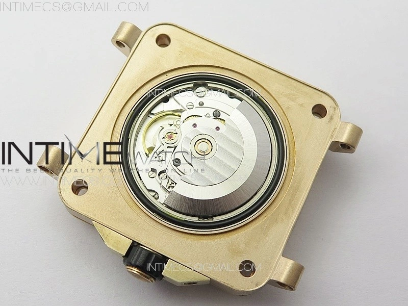 BR 03-92 Diver Ceramic Bezel Bronze B12 1:1 Best Edition Green Dial on Gray Leather Strap MIYOTA 9015